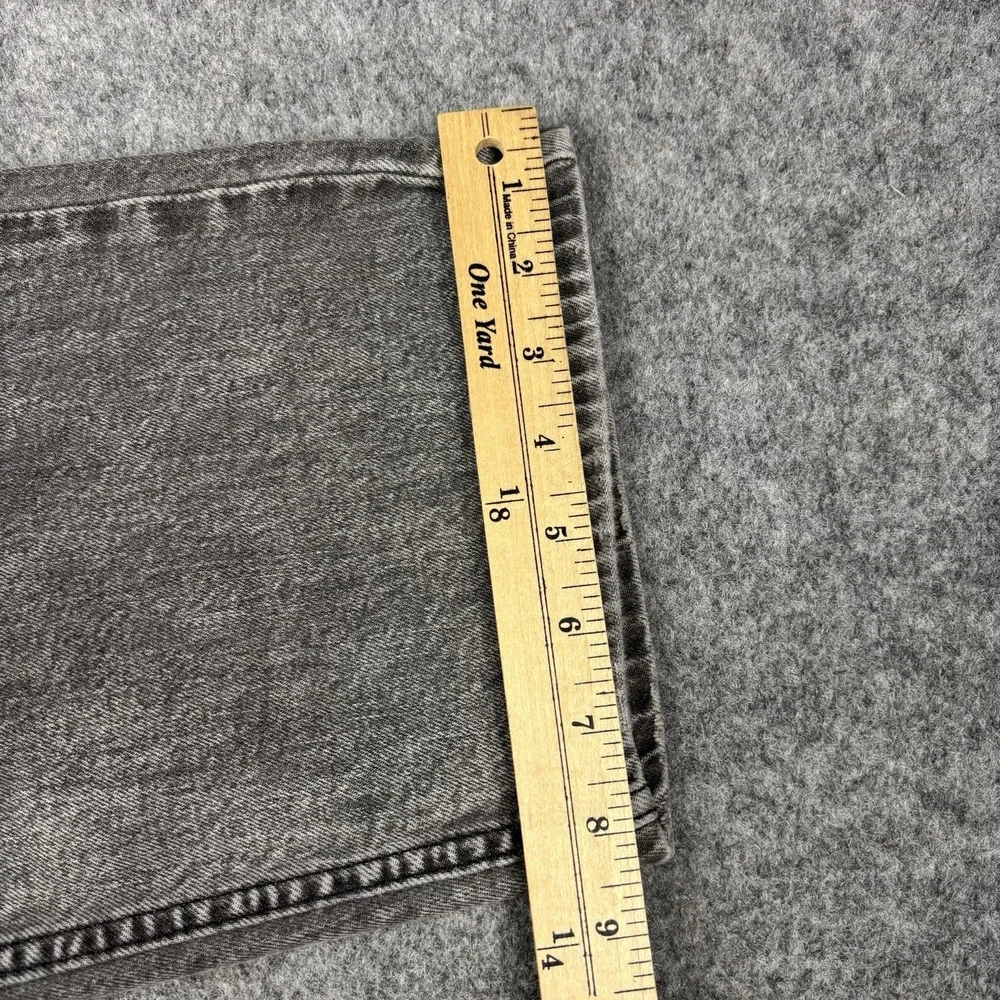 Levi's 502 Jeans Mens 48x38 (Fits 48x34)‎ Black Gray Wash Straight Leg Denim Y2K